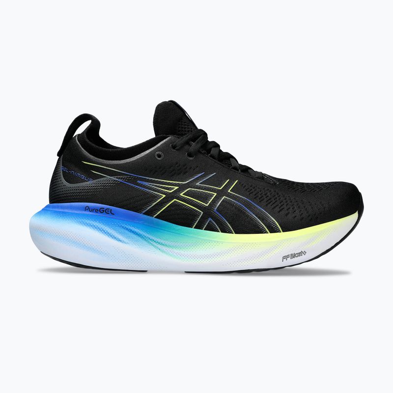 ASICS Gel-Nimbus 25 pánské běžecké boty black/glow yellow 12