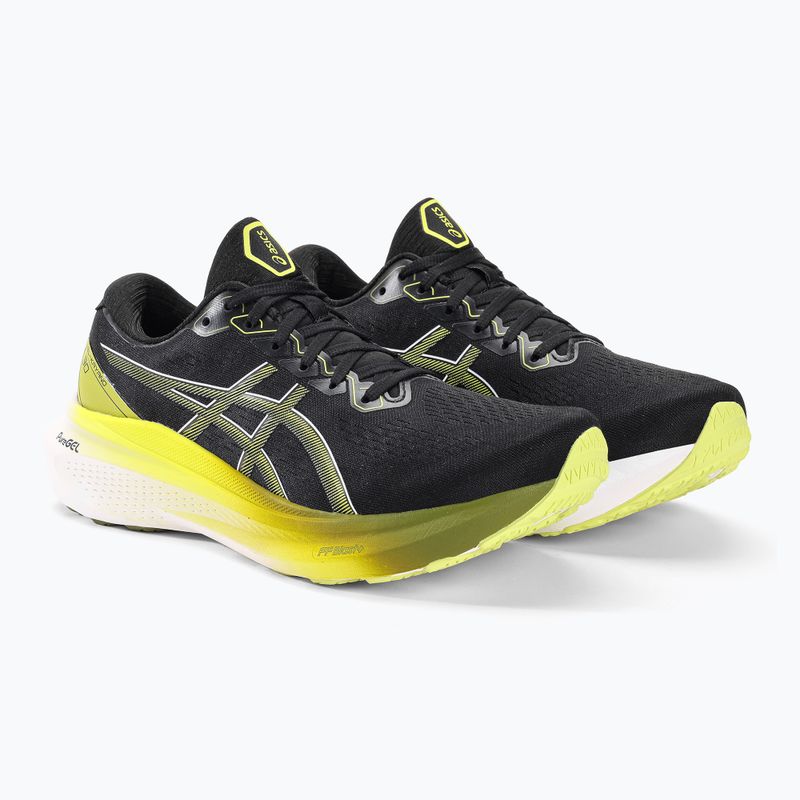 ASICS Gel-Kayano 30 pánské běžecké boty black/glow yellow 4