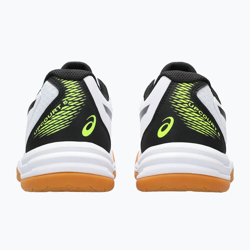 Pánská squashová obuv ASICS Upcourt 5 white / safety yellow 8