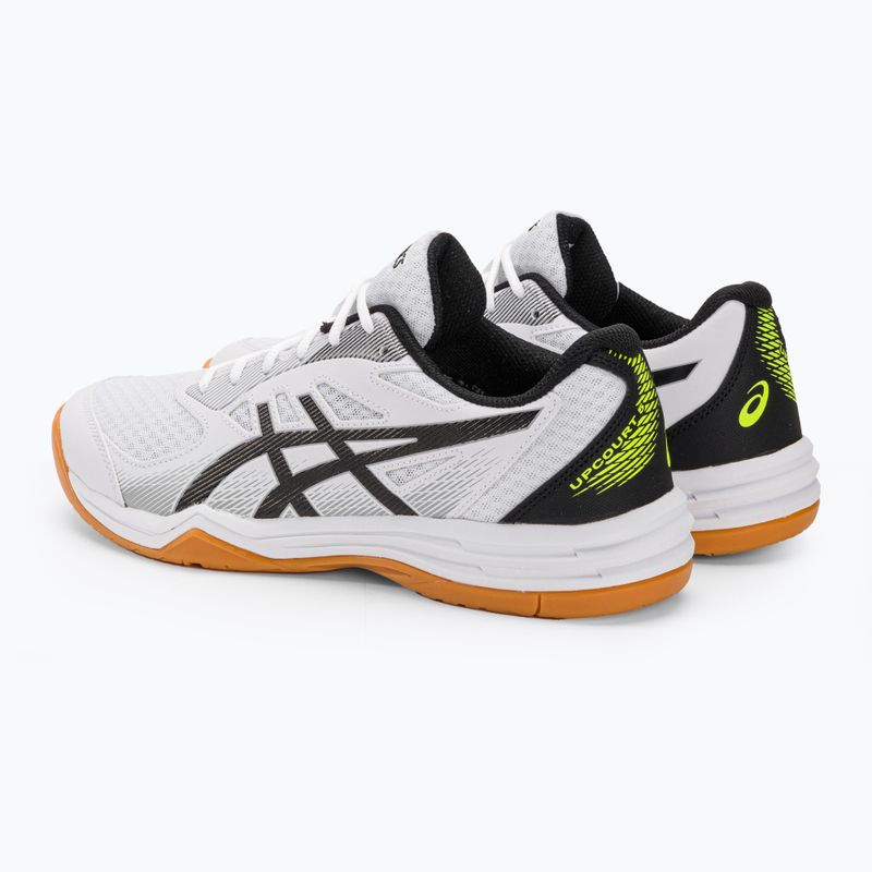 Pánská squashová obuv ASICS Upcourt 5 white / safety yellow 4