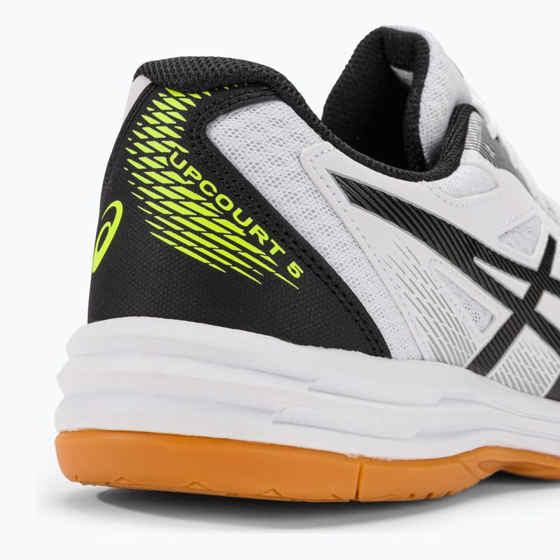 Pánská squashová obuv ASICS Upcourt 5 white / safety yellow 11
