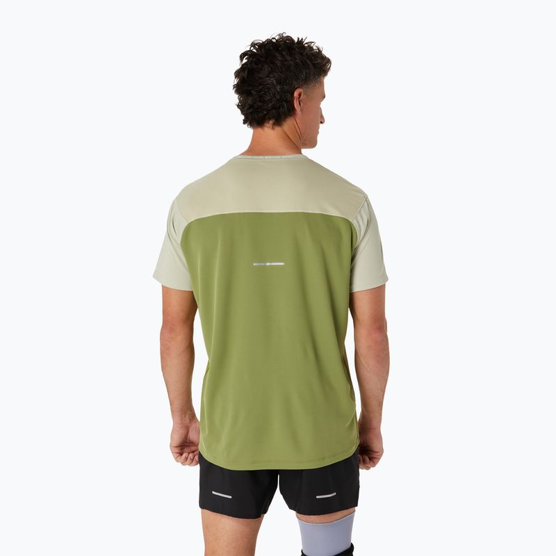 Pánské běžecké tričko ASICS Race Top performance dried leaf green/cactus 3