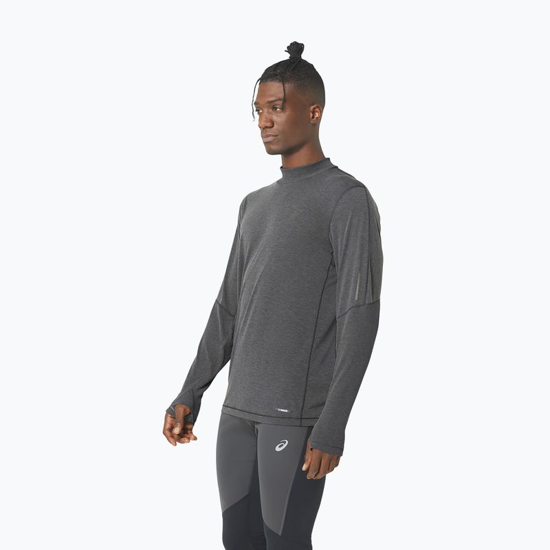 Pánské běžecké tričko ASICS Metarun Mock Neck performance black s dlouhým rukávem 3
