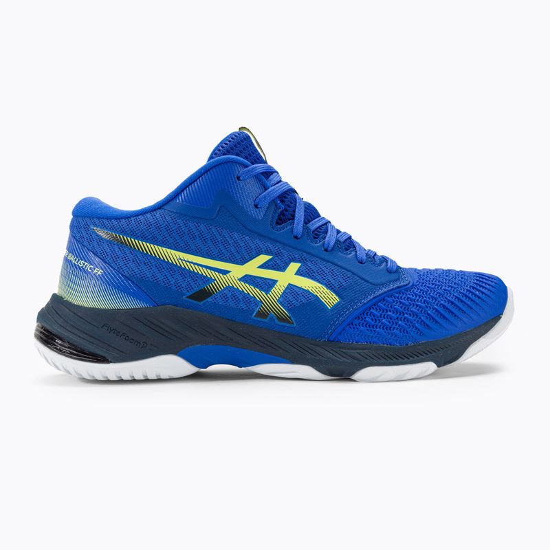 ASICS Netburner Ballistic FF MT 3 pánská volejbalová obuv illusion blue / glow yellow 2