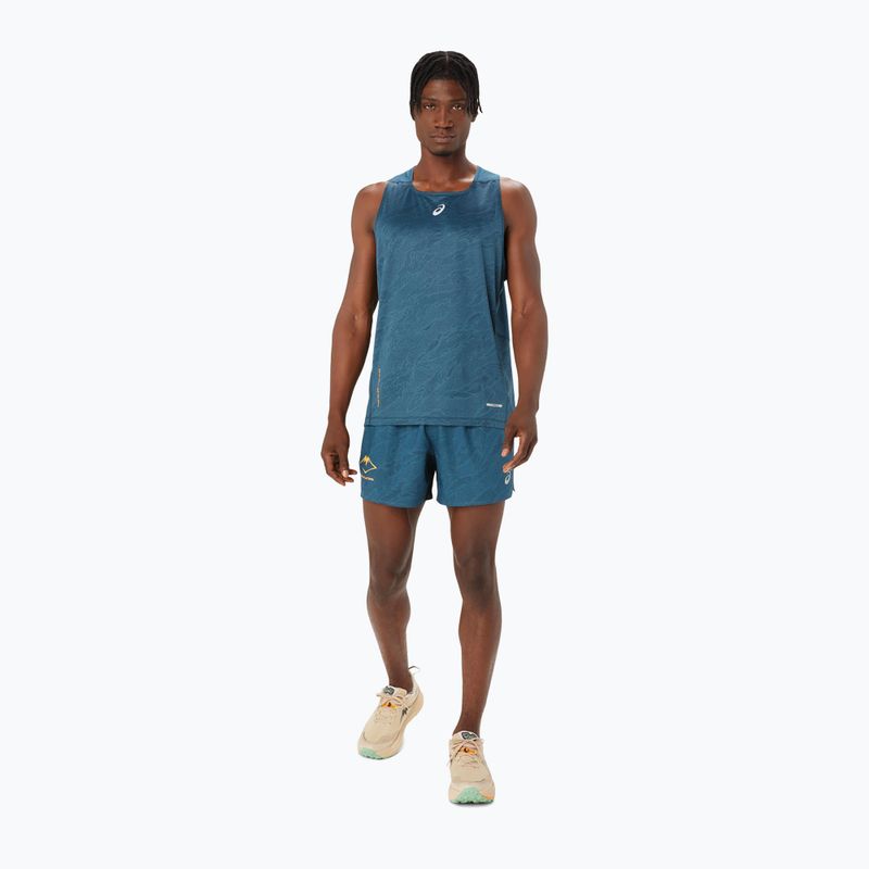 Pánské běžecké tílko ASICS Fujitrail Singlet magnetic blue 2