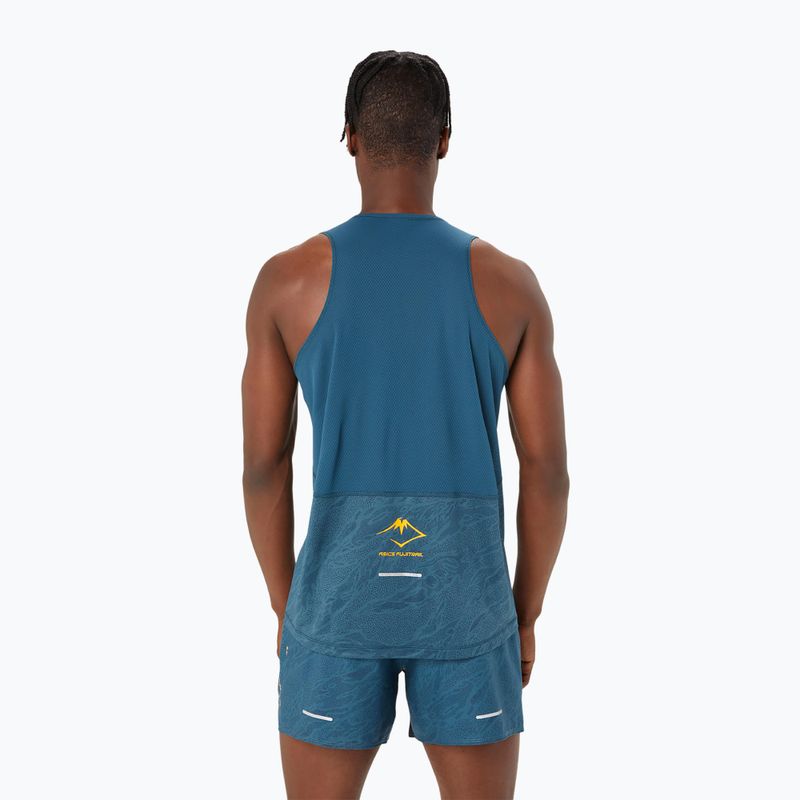 Pánské běžecké tílko ASICS Fujitrail Singlet magnetic blue 3