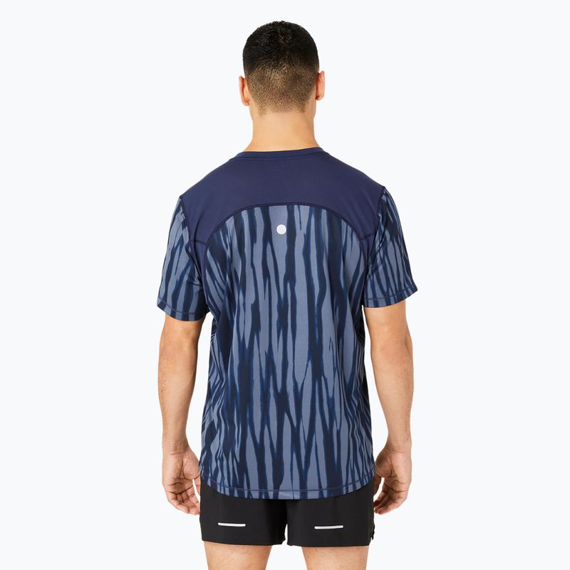 Pánské běžecké tričko ASICS Road All Over Print Top blue expanse/midnight 3