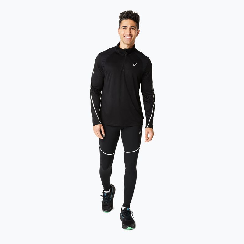 Pánské běžecké tričko longsleeve ASICS Road Lite-Show 1/2 Zip performance black 2
