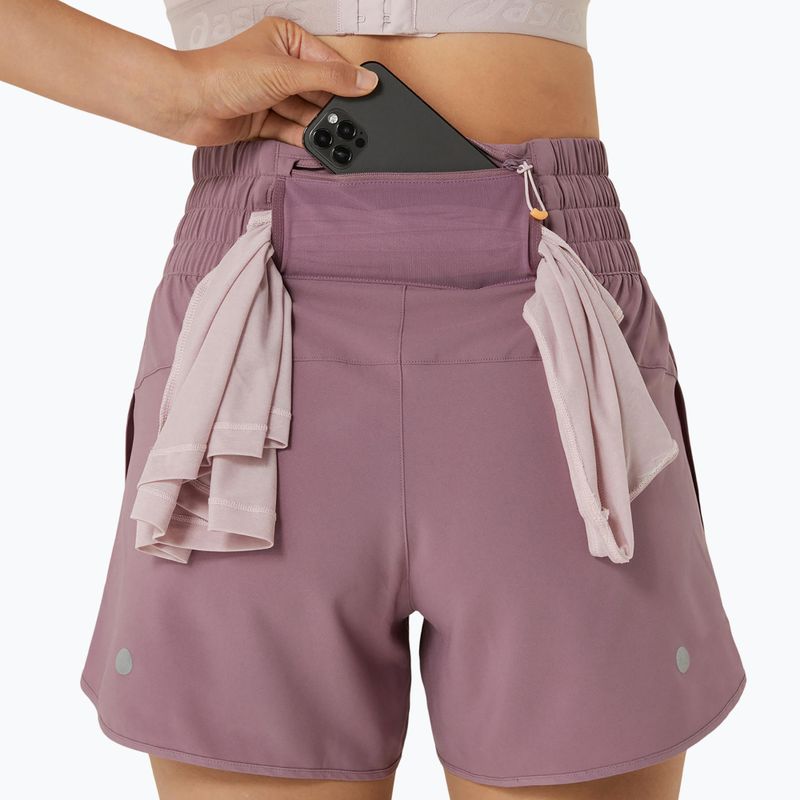 Dámské běžecké kraťasy ASICS Nagino Run 4IN dusty mauve 5