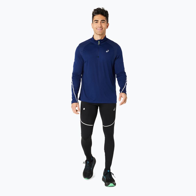 Pánské běžecké tričko longsleeve ASICS Road Lite-Show 1/2 Zip blue expense 2