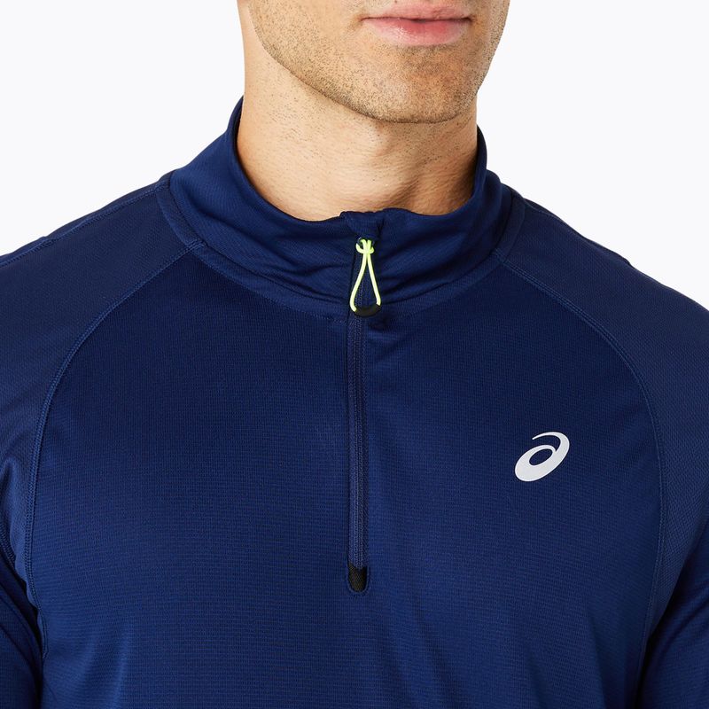 Pánské běžecké tričko longsleeve ASICS Road Lite-Show 1/2 Zip blue expense 4