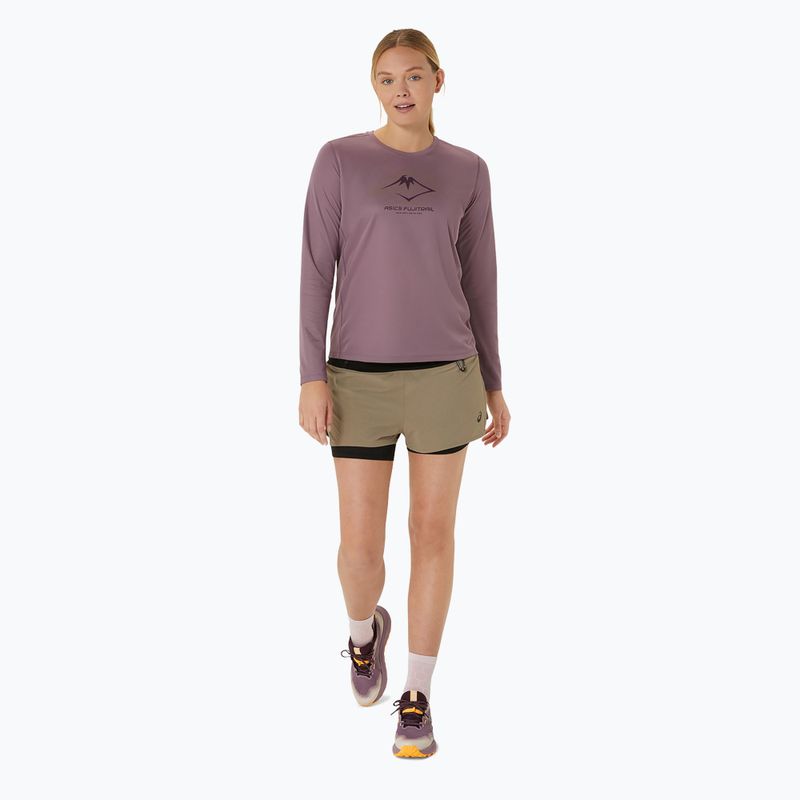 Dámské běžecké tričko longsleeve  ASICS Fujitrail Logo dusty mauve 2