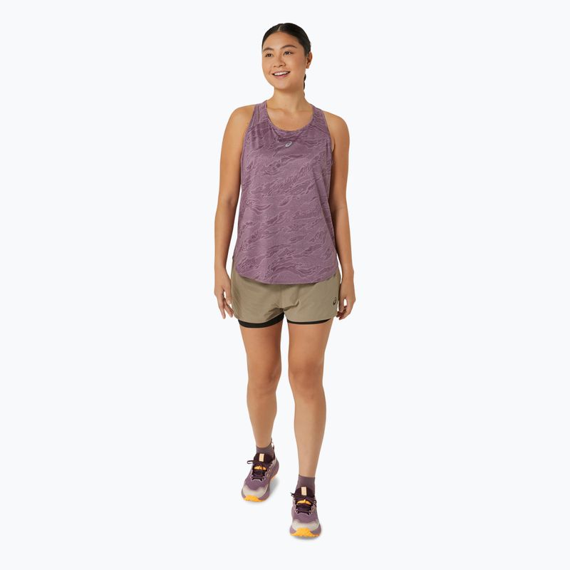 Dámské běžecké tílko tank top ASICS Road All Over Print Tank dusty mauve 2
