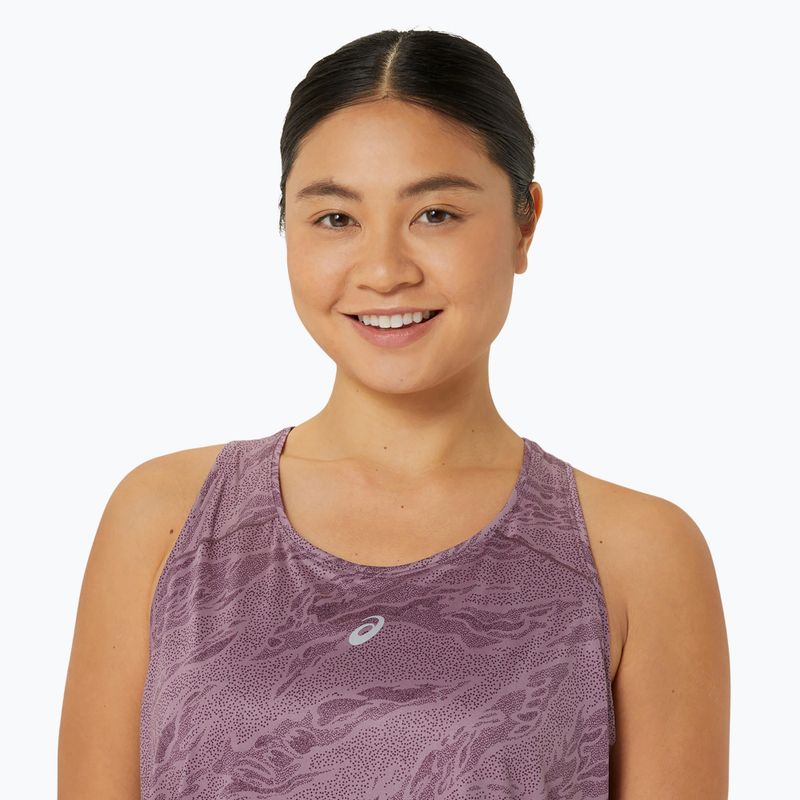 Dámské běžecké tílko tank top ASICS Road All Over Print Tank dusty mauve 4