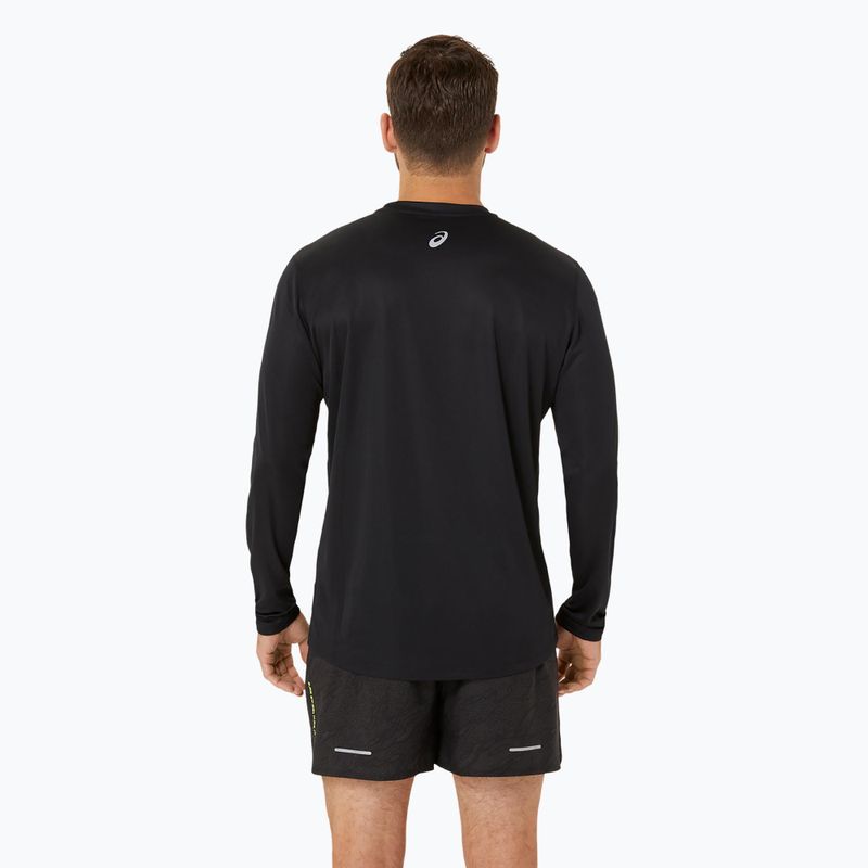 Pánské běžecké tričko longsleeve  ASICS Fujitrail Logo black/graphic grey/safety yellow 3