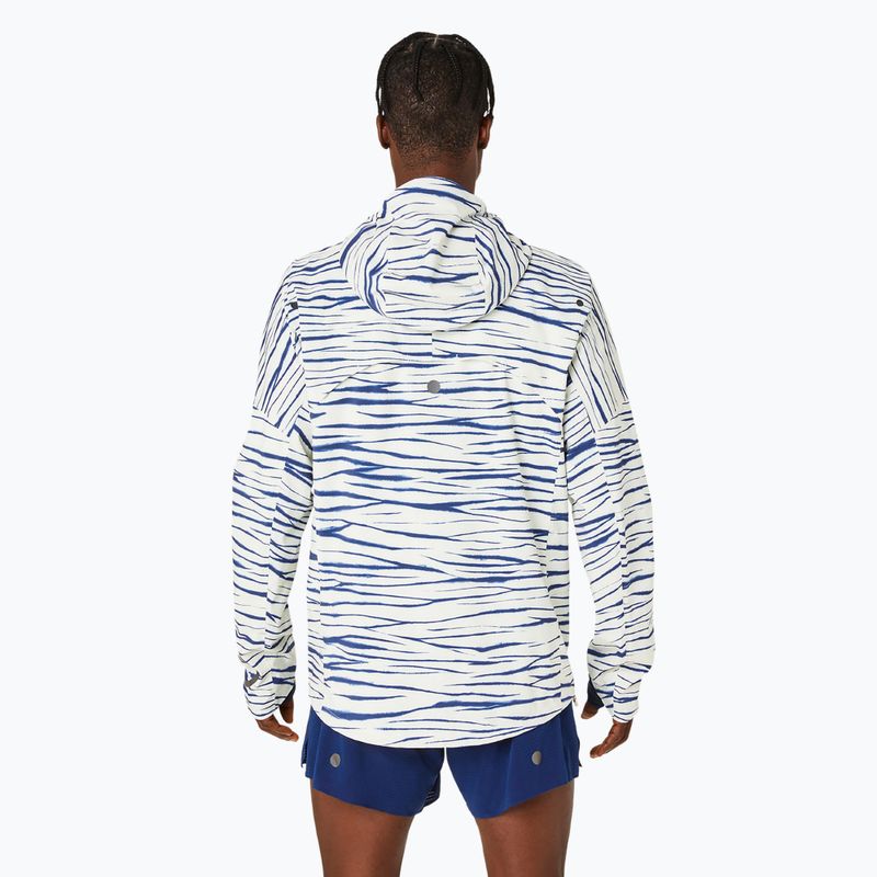 Pánská běžecká bunda ASICS Metarun Shibori Waterproof brich/blue expanse 3