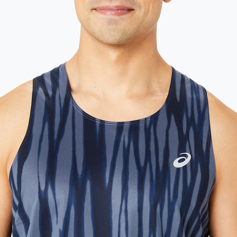 Koszulka do biegania męska ASICS Road All Over Print Singlet blue expanse/midnight 4