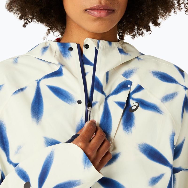 Dámská běžecká bunda ASICS Metarun Shibori Waterproof birch / blue expanse 6