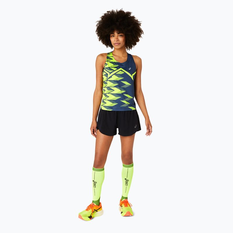 Dámské běžecké tílko tank top  ASICS Light Graphic Tank french blue/safety yellow 2