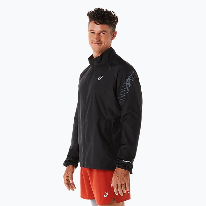 Kurtka do biegania męska ASICS Icon performance black/stadium orange 4