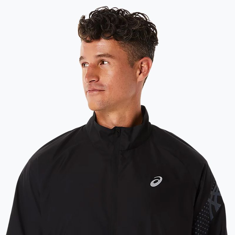Kurtka do biegania męska ASICS Icon performance black/stadium orange 5