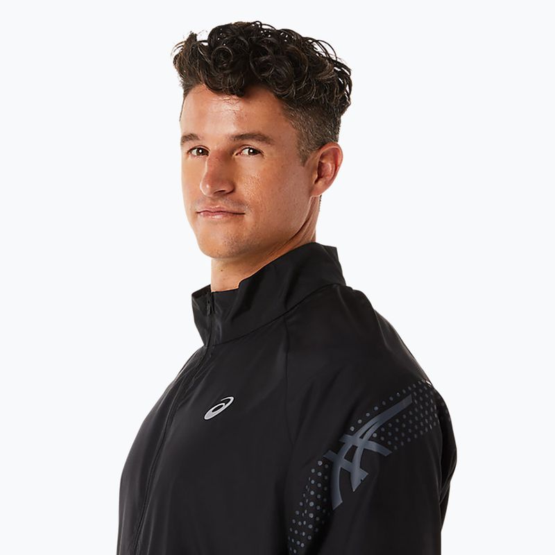 Kurtka do biegania męska ASICS Icon performance black/stadium orange 7