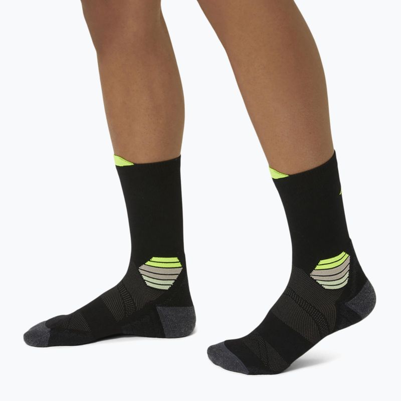 Běžecké ponožky ASICS Fujitrail Run Crew performance black/sefety yellow 5