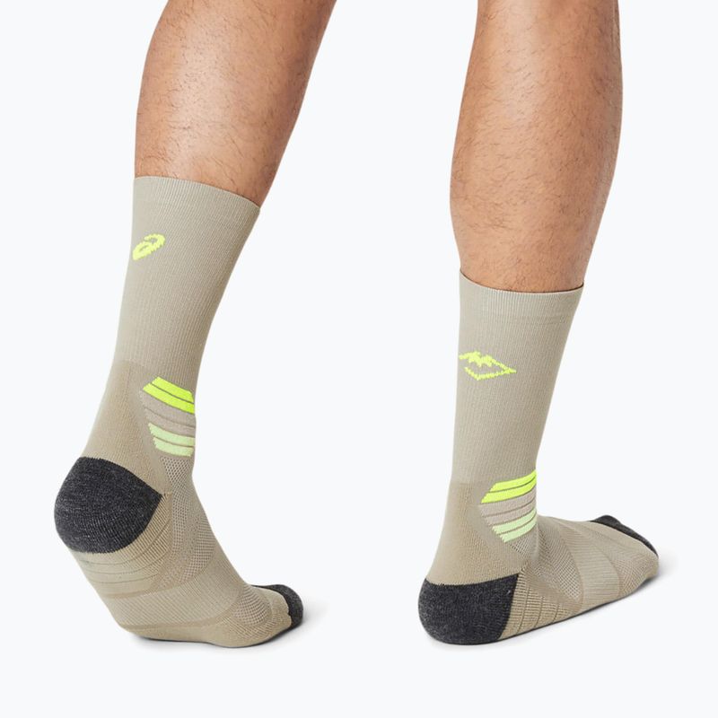 Běžecké ponožky ASICS Fujitrail Run Crew pepper/sefety yellow 6