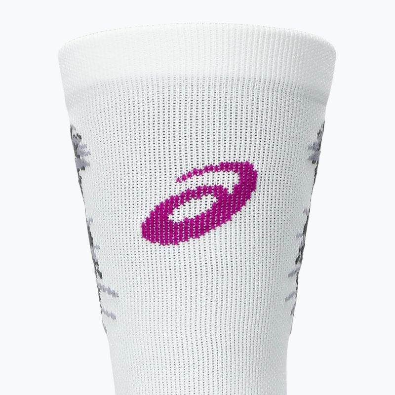 Běžecké ponožky ASICS Performance Run Crew brilliant white/bold magenta 3