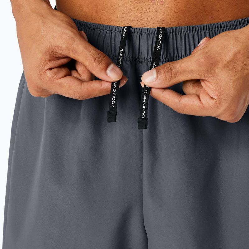 Pánské běžecké kraťasy  ASICS Icon performance carrier grey / safety yellow 4