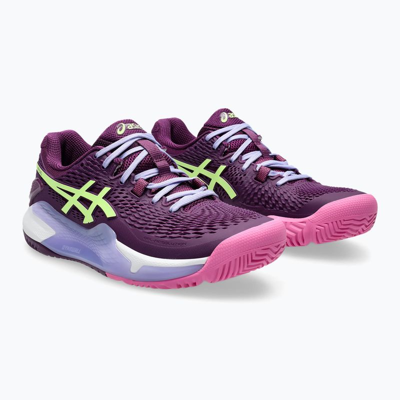 Dámské boty na padel ASICS Gel-Resolution 9 deep mauve/lime green 10