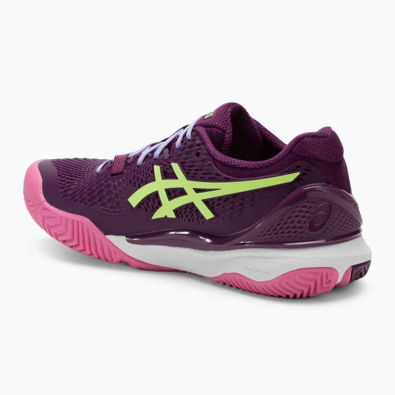 Dámské boty na padel ASICS Gel-Resolution 9 deep mauve/lime green 3