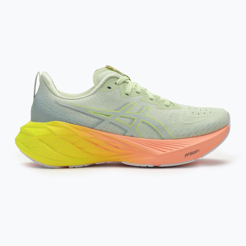 Dámské běžecké boty ASICS Novablast 4 Paris cool matcha/safety yellow 3