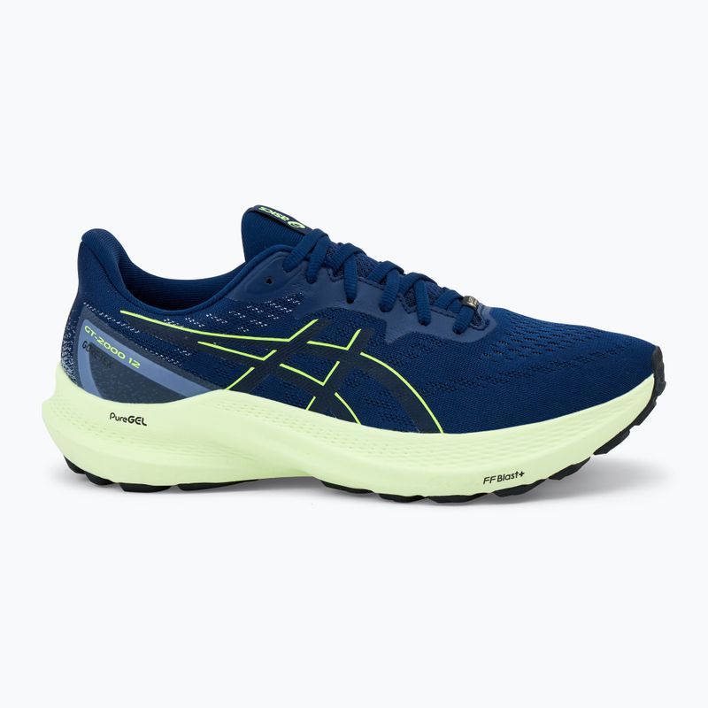 Buty do biegania męskie ASICS GT-2000 12 GTX blue expanse/safety yellow 2