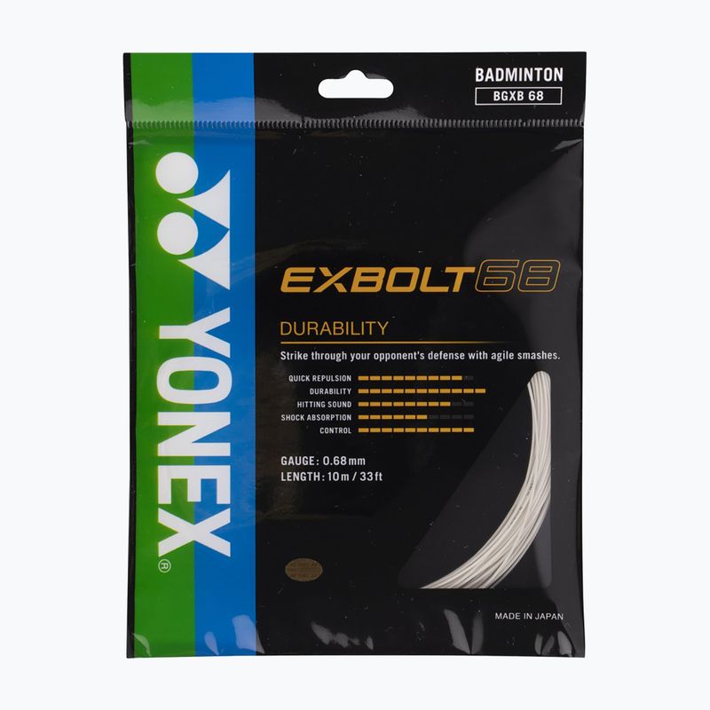 Badmintonové struny YONEX Exbolt 68 Set 10 m white 2