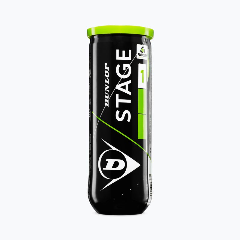 Dětské tenisové míče Dunlop Stage 1 3 ks zelená 601338 2
