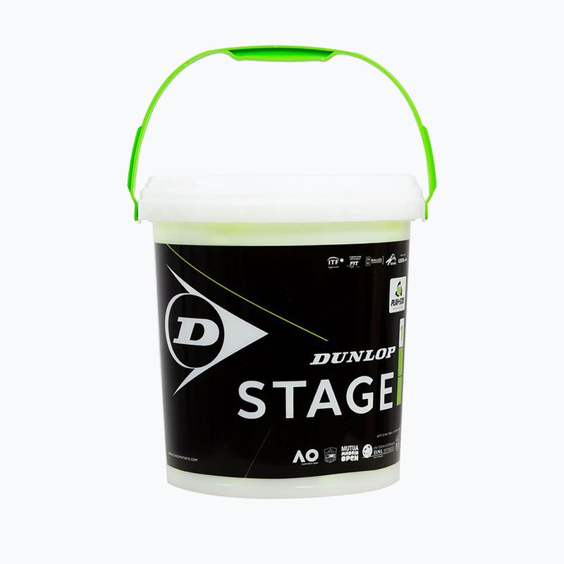 Dětské tenisové míče Dunlop Stage 1 60 ks zelená 601342