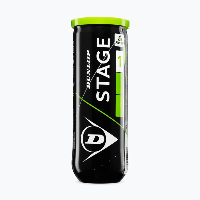 Tenisové míče Dunlop Stage 1 3 pack green 2