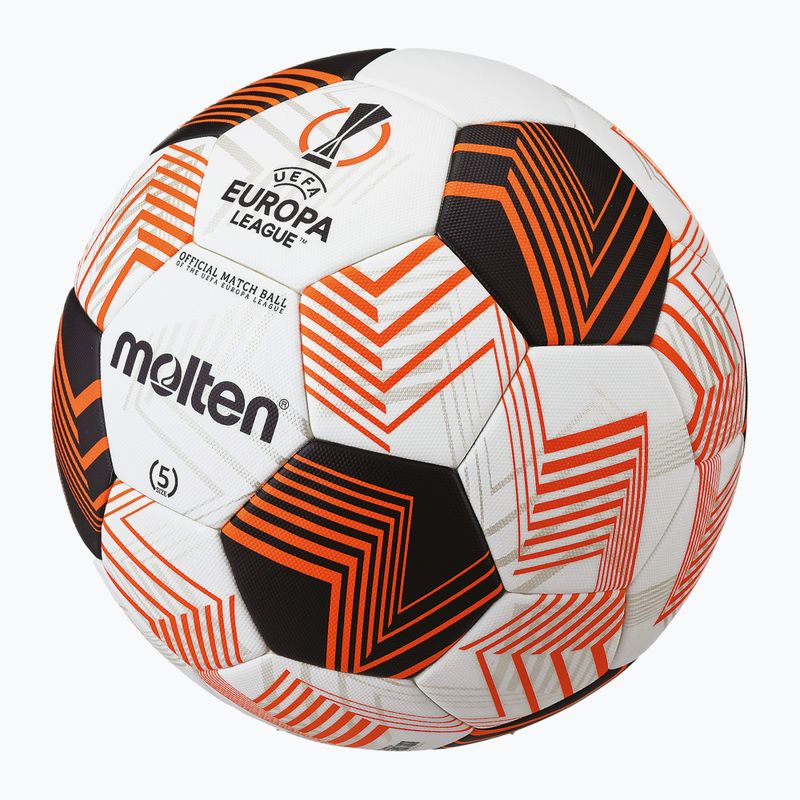 Fotbalový míč Molten F5U5000-34 Fifa UEFA Europa League 23/24 white/orange velikost 5 3