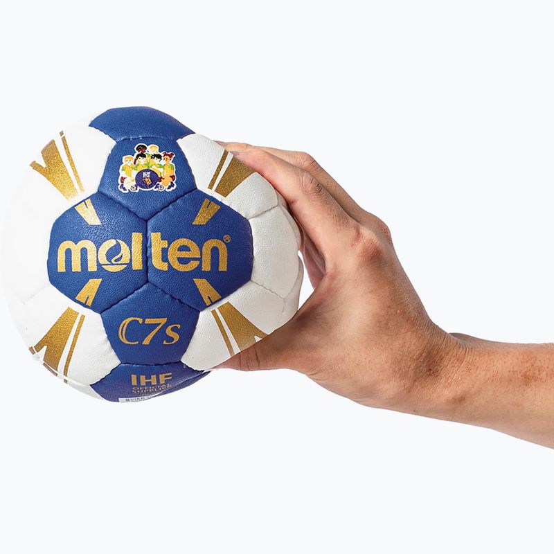 Míč na házenou  Molten H0C1300-BW-HS white velikost 0 2