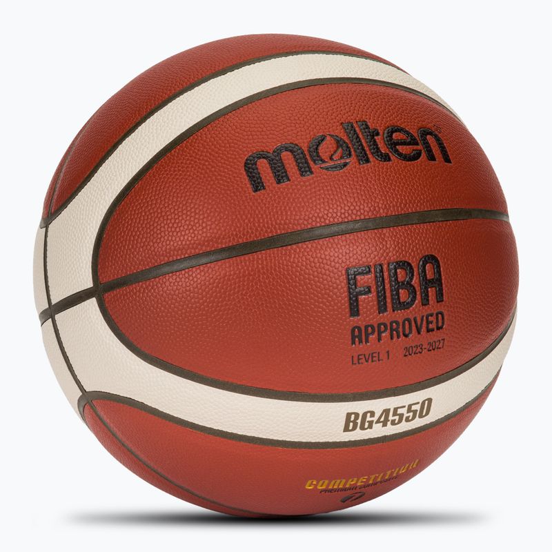 Basketbalový míč Molten B7G4550 FIBA brown velikost 7 2