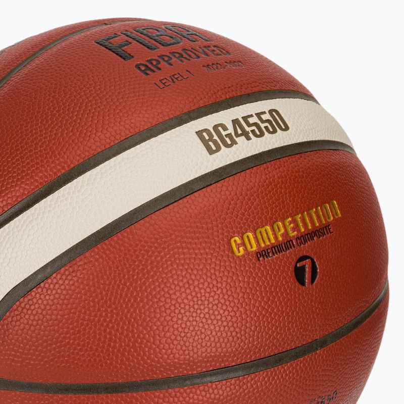 Basketbalový míč Molten B7G4550 FIBA brown velikost 7 3