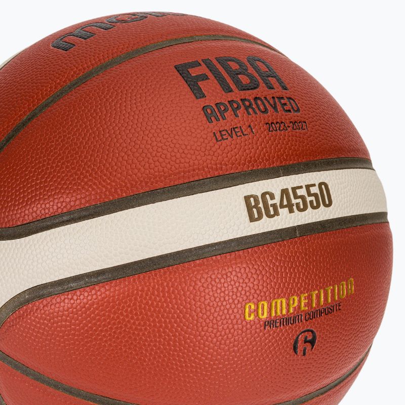 Basketbalový míč Molten B6G4550 FIBA brown velikost 6 3