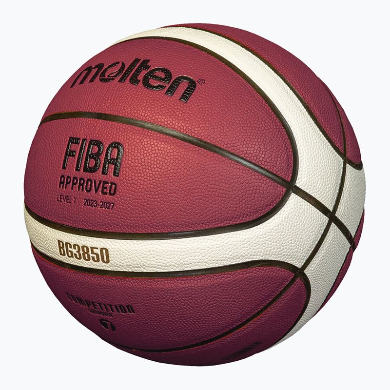 Basketbalový míč Molten B7G3850 FIBA brown velikost  7 3