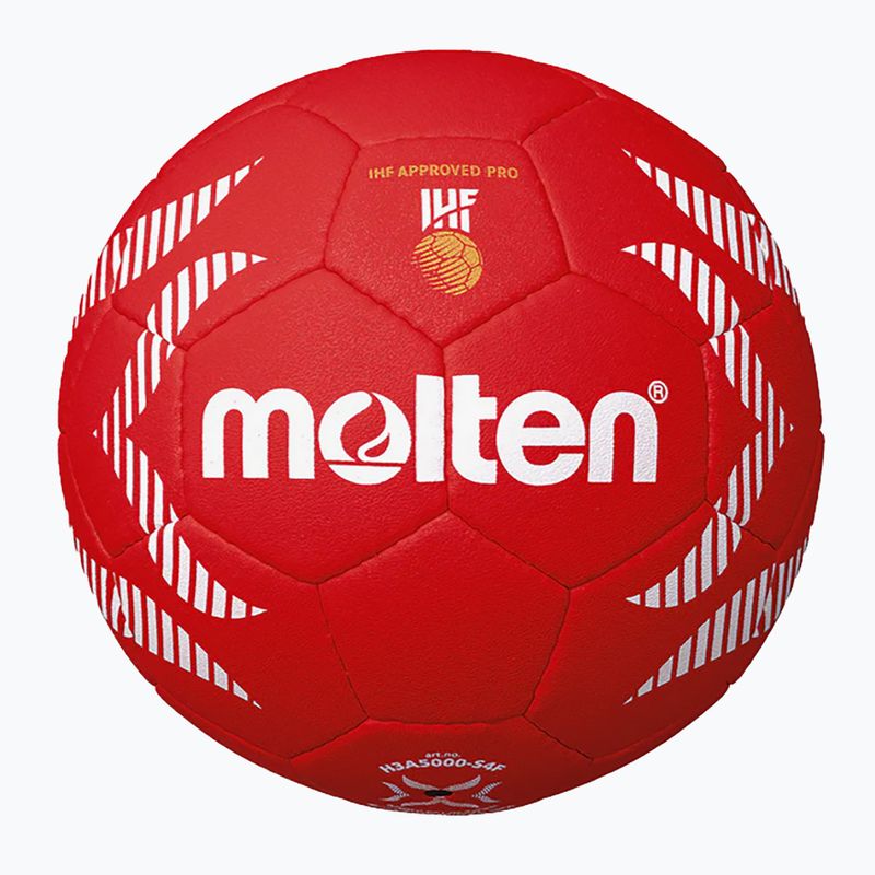 Míč na házenou  Molten H3A5000-S4F IHF OFFICIAL BALL PARIS 2024 red velikost 3 2