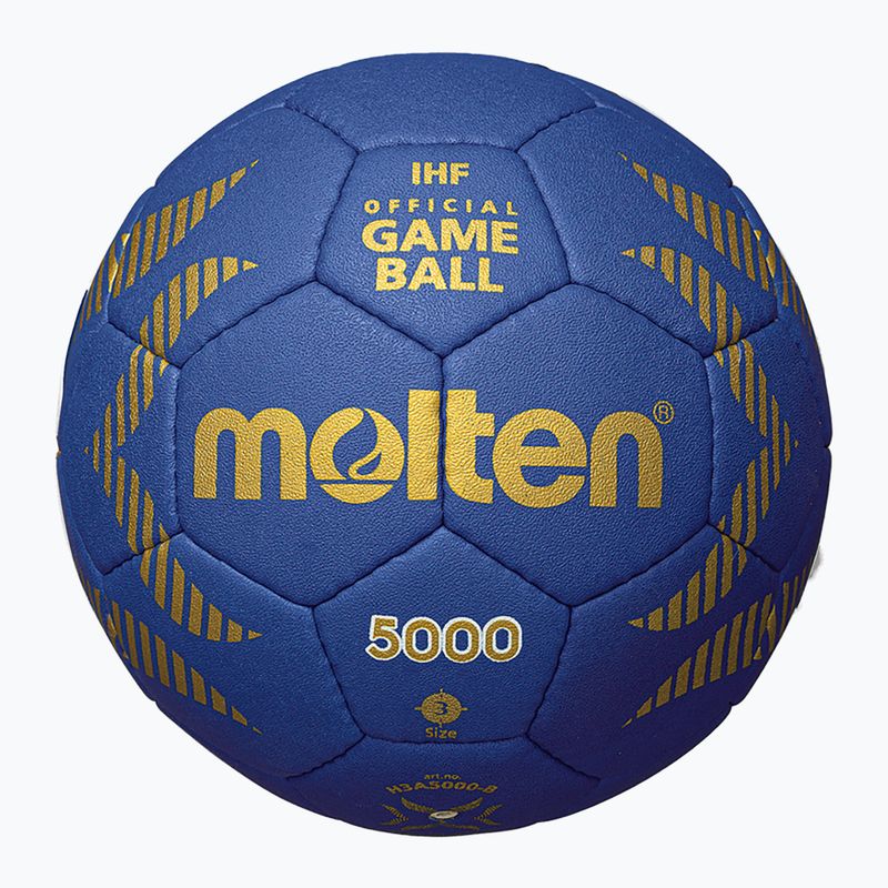 Míč na házenou  Molten H2A5000-B IHF OFFICIAL BALL blue velikost 2 3