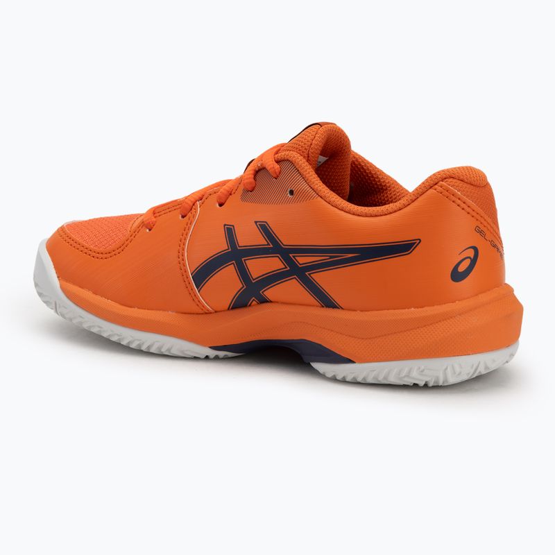 Dětské tenisové boty ASICS Gel-Game 10 GS Clay Jr nova orange/indigo fog 3