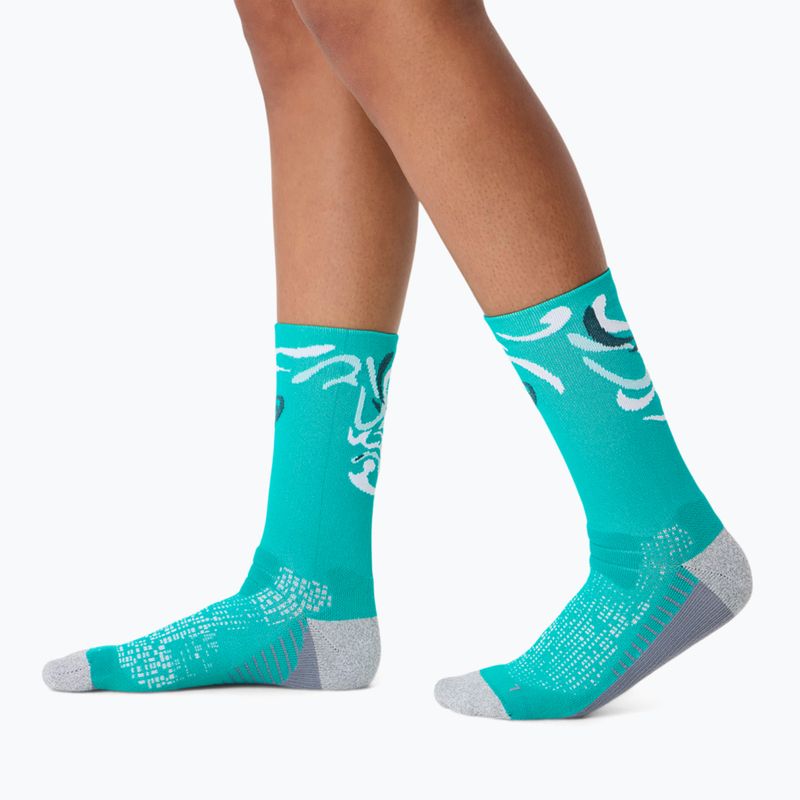 Ponožky ASICS Performance Run Crew wave teal 5