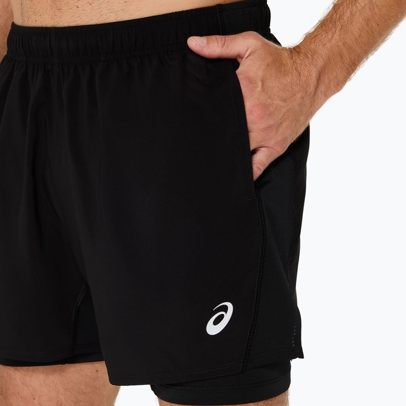 Pánské běžecké kraťasy ASICS Core 2N1 5IN performance black/performance black 4
