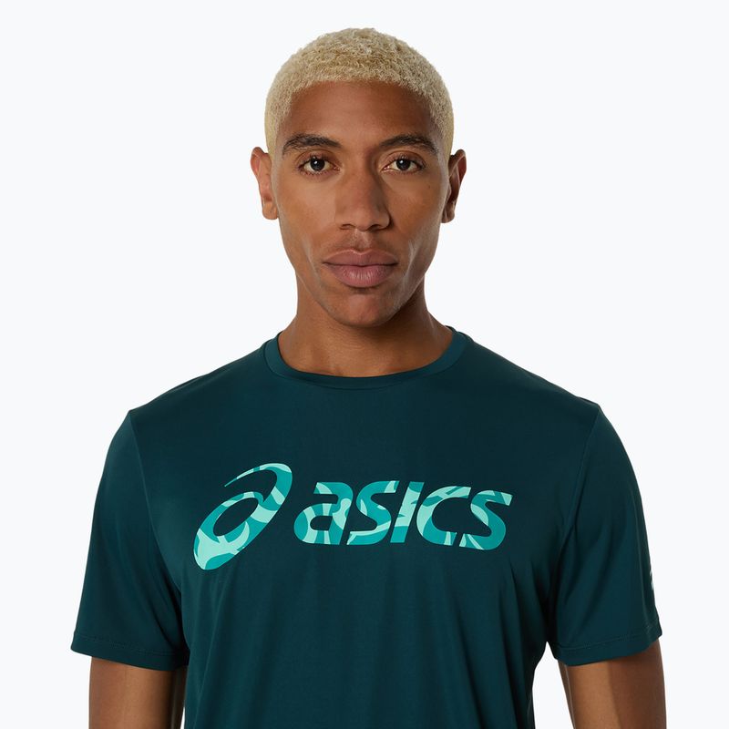 Pánské tenisové tričko ASICS Match Seasonal Graphic Tee saxon green 4